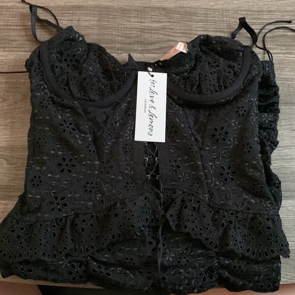 NWT!!! Hailey Clauson For Love & Lemons x Victoria’s Secret Black Dress Size XS - Picture 5 of 6